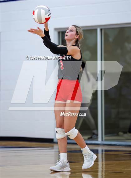 Thumbnail 3 in Chisum vs. Pottsboro (UIL 3A Volleyball Bi-District) photogallery.