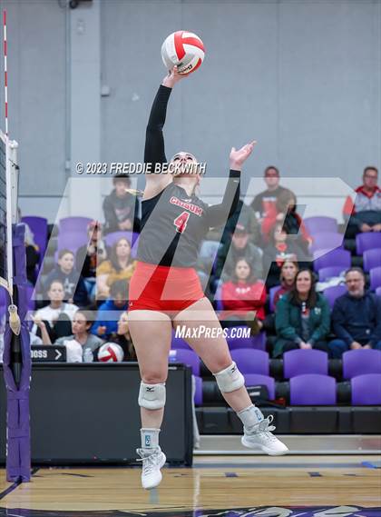 Thumbnail 3 in Chisum vs. Pottsboro (UIL 3A Volleyball Bi-District) photogallery.