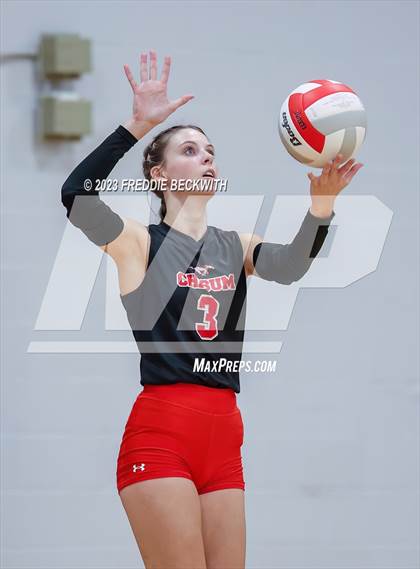 Thumbnail 2 in Chisum vs. Pottsboro (UIL 3A Volleyball Bi-District) photogallery.