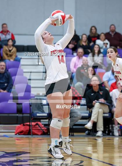 Thumbnail 3 in Chisum vs. Pottsboro (UIL 3A Volleyball Bi-District) photogallery.