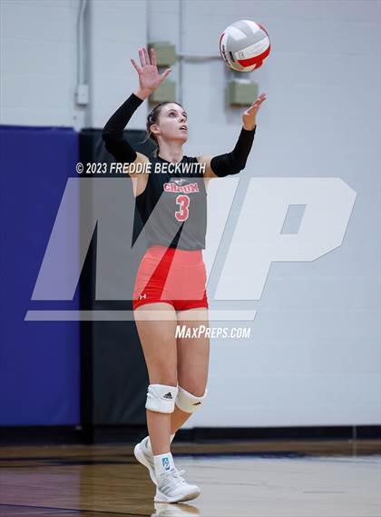 Thumbnail 3 in Chisum vs. Pottsboro (UIL 3A Volleyball Bi-District) photogallery.