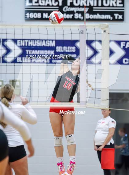Thumbnail 1 in Chisum vs. Pottsboro (UIL 3A Volleyball Bi-District) photogallery.