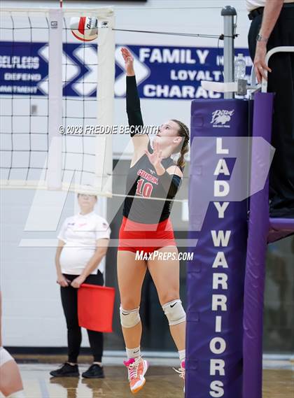 Thumbnail 2 in Chisum vs. Pottsboro (UIL 3A Volleyball Bi-District) photogallery.