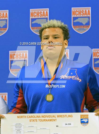 Thumbnail 3 in NCHSAA State 3A Wrestling Championships (Awards) photogallery.