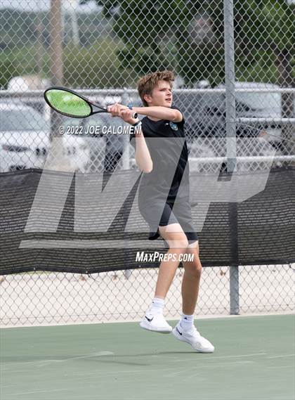 Thumbnail 3 in Sharyland vs Prosper (UIL 5A Boys Singles State Quarterfinal) photogallery.