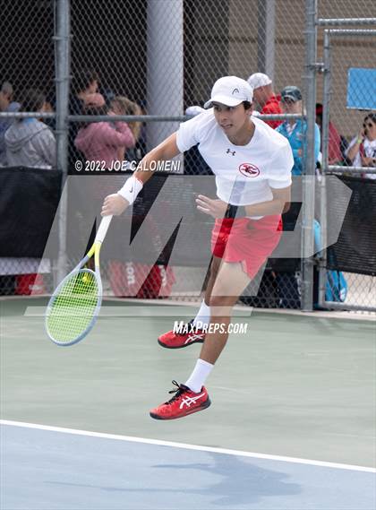 Thumbnail 2 in Sharyland vs Prosper (UIL 5A Boys Singles State Quarterfinal) photogallery.