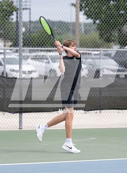 Thumbnail 3 in Sharyland vs Prosper (UIL 5A Boys Singles State Quarterfinal) photogallery.