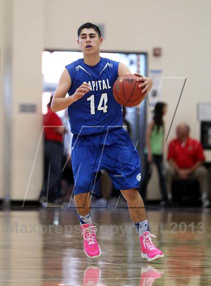 Thumbnail 3 in St. Joseph Notre Dame vs. Capital Christian (CIF NorCal Regional D5 Final) photogallery.