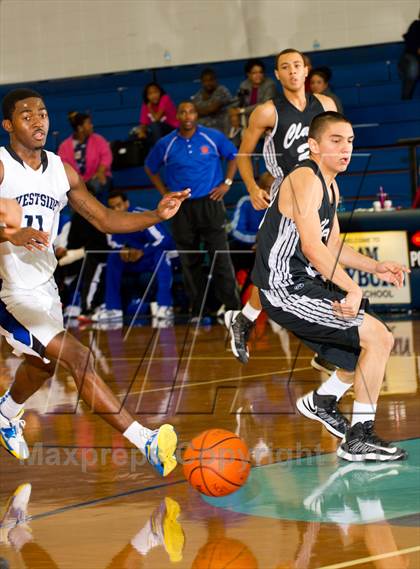 Thumbnail 1 in Clark (San Antonio) vs Westside (Houston) (McDonald's Texas Invitational) photogallery.
