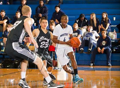 Thumbnail 1 in Clark (San Antonio) vs Westside (Houston) (McDonald's Texas Invitational) photogallery.