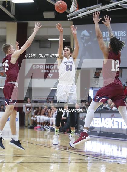 Thumbnail 1 in Brewster Academy vs. Cushing Academy (Spalding Hoophall Classic) photogallery.