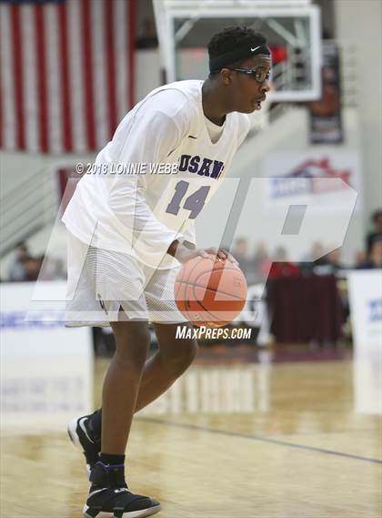 Thumbnail 1 in Brewster Academy vs. Cushing Academy (Spalding Hoophall Classic) photogallery.