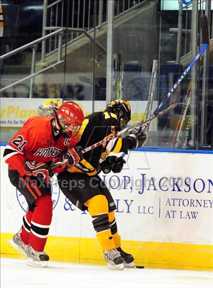 Thumbnail 2 in Amity Regional vs Branford (Sound Tigers Harbor Yard Series) photogallery.