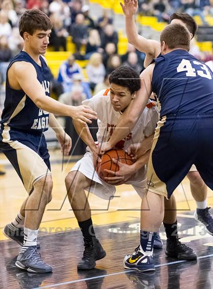 Thumbnail 3 in Beaver Falls vs. Bald Eagle Area (PIAA Class AA Playoff - Round 1) photogallery.