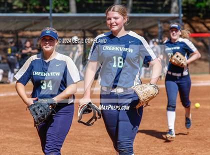 Thumbnail 2 in Creekview vs Richmond Hill (GHSA Slow-Pitch State Semifinal) photogallery.