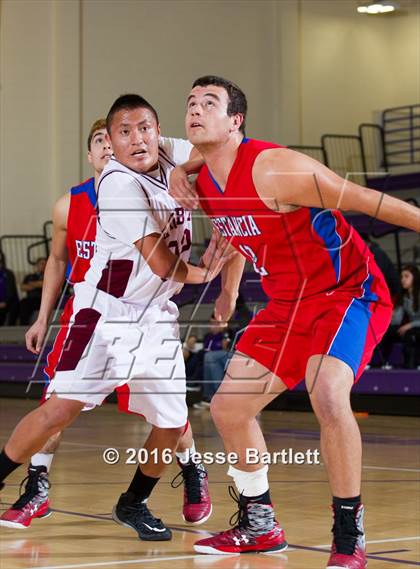 Thumbnail 2 in Rehoboth Christian vs Estancia (Lion Basketball Classic) photogallery.