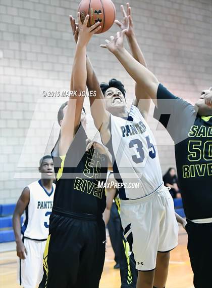 Thumbnail 3 in Paradise Valley Christian Prep vs Salt River photogallery.