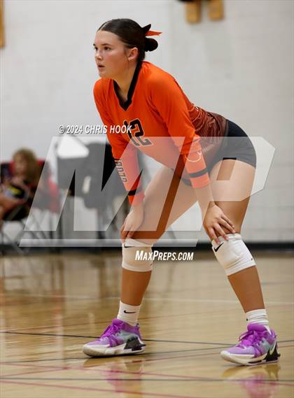 Thumbnail 2 in Globe vs Arizona Lutheran Academy (The Florence VB Invitational) photogallery.