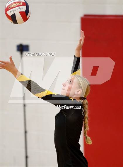 Thumbnail 2 in Globe vs Arizona Lutheran Academy (The Florence VB Invitational) photogallery.