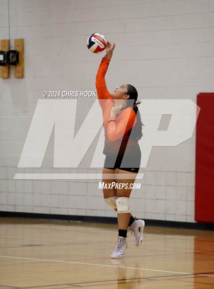 Thumbnail 1 in Globe vs Arizona Lutheran Academy (The Florence VB Invitational) photogallery.