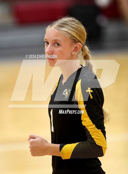 Thumbnail 3 in Globe vs Arizona Lutheran Academy (The Florence VB Invitational) photogallery.