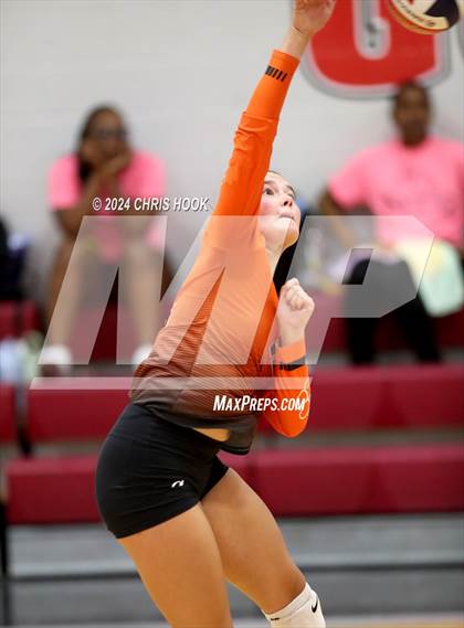 Thumbnail 1 in Globe vs Arizona Lutheran Academy (The Florence VB Invitational) photogallery.