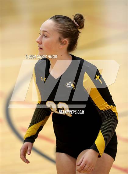 Thumbnail 2 in Globe vs Arizona Lutheran Academy (The Florence VB Invitational) photogallery.