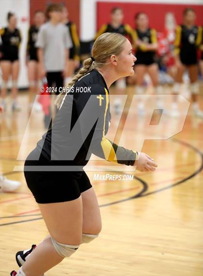 Thumbnail 1 in Globe vs Arizona Lutheran Academy (The Florence VB Invitational) photogallery.