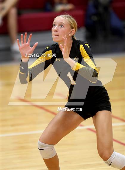 Thumbnail 1 in Globe vs Arizona Lutheran Academy (The Florence VB Invitational) photogallery.