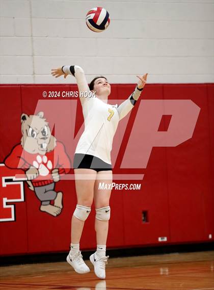 Thumbnail 2 in Globe vs Arizona Lutheran Academy (The Florence VB Invitational) photogallery.