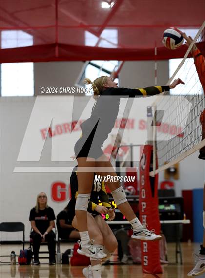 Thumbnail 1 in Globe vs Arizona Lutheran Academy (The Florence VB Invitational) photogallery.