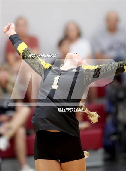 Thumbnail 2 in Globe vs Arizona Lutheran Academy (The Florence VB Invitational) photogallery.