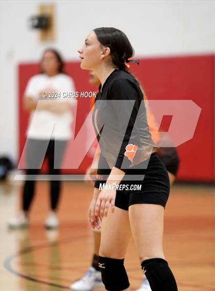 Thumbnail 1 in Globe vs Arizona Lutheran Academy (The Florence VB Invitational) photogallery.