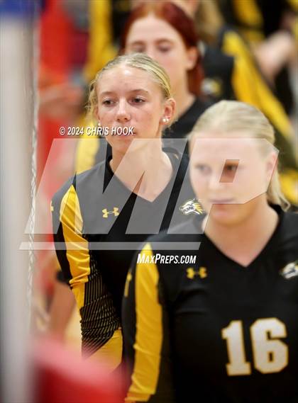 Thumbnail 1 in Globe vs Arizona Lutheran Academy (The Florence VB Invitational) photogallery.