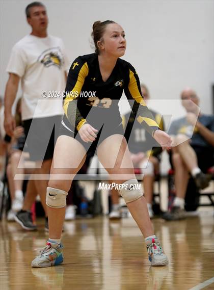 Thumbnail 1 in Globe vs Arizona Lutheran Academy (The Florence VB Invitational) photogallery.