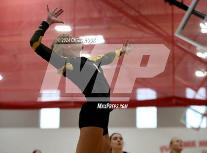 Thumbnail 1 in Globe vs Arizona Lutheran Academy (The Florence VB Invitational) photogallery.