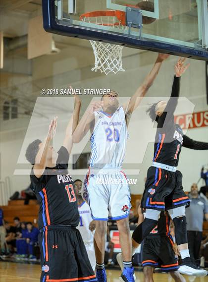 Thumbnail 3 in San Leandro vs. St. Joseph Notre Dame (Modesto Christian Holiday Hoops Classic) photogallery.