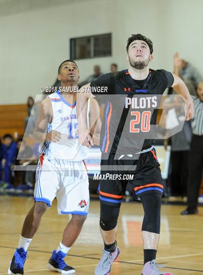 Thumbnail 1 in San Leandro vs. St. Joseph Notre Dame (Modesto Christian Holiday Hoops Classic) photogallery.