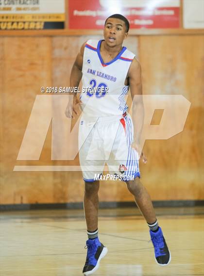 Thumbnail 2 in San Leandro vs. St. Joseph Notre Dame (Modesto Christian Holiday Hoops Classic) photogallery.