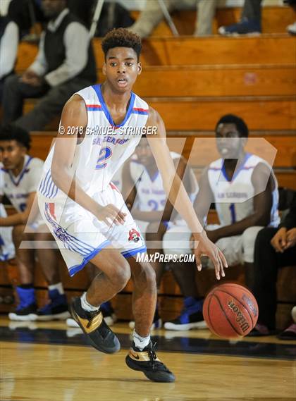 Thumbnail 3 in San Leandro vs. St. Joseph Notre Dame (Modesto Christian Holiday Hoops Classic) photogallery.
