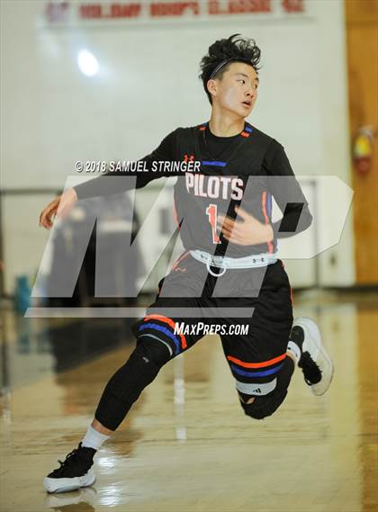 Thumbnail 1 in San Leandro vs. St. Joseph Notre Dame (Modesto Christian Holiday Hoops Classic) photogallery.