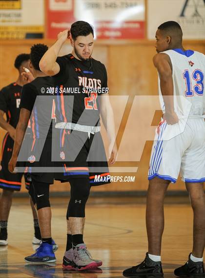 Thumbnail 1 in San Leandro vs. St. Joseph Notre Dame (Modesto Christian Holiday Hoops Classic) photogallery.
