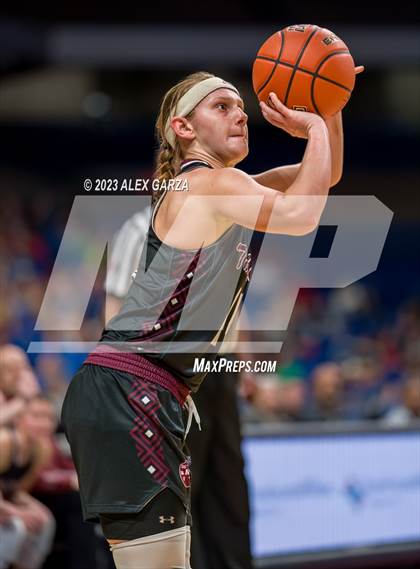 Thumbnail 1 in Lipan vs Martins Mill (UIL 2A Basketball State Semifinal) photogallery.
