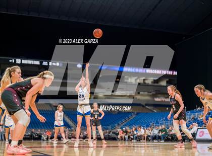 Thumbnail 2 in Lipan vs Martins Mill (UIL 2A Basketball State Semifinal) photogallery.