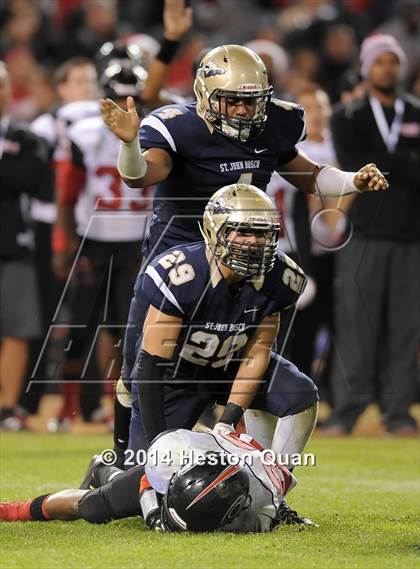 Thumbnail 1 in St. John Bosco vs. Centennial (CIF-SS PAC 5 Final) photogallery.