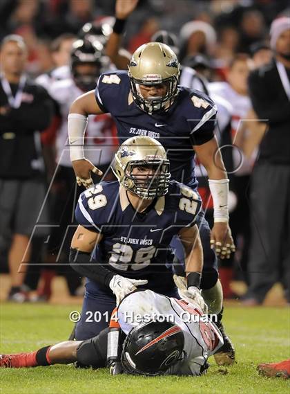 Thumbnail 2 in St. John Bosco vs. Centennial (CIF-SS PAC 5 Final) photogallery.