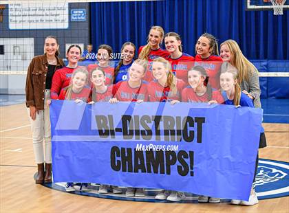 Thumbnail 3 in Incarnate Word Academy vs Brazos Christian (TAPPS Volleyball 4A Bi-District) photogallery.
