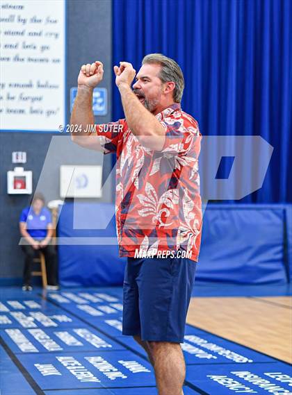 Thumbnail 1 in Incarnate Word Academy vs Brazos Christian (TAPPS Volleyball 4A Bi-District) photogallery.