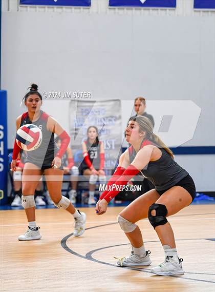 Thumbnail 1 in Incarnate Word Academy vs Brazos Christian (TAPPS Volleyball 4A Bi-District) photogallery.