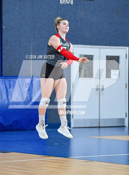 Thumbnail 1 in Incarnate Word Academy vs Brazos Christian (TAPPS Volleyball 4A Bi-District) photogallery.